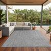 Carpettex Tappeto per esterno monocolore resistente alle intemperie, ideale per terrazze, balconi, giardini e cucine, con tessitura piatta e finitura simile al sisal, Colore: Color Argento, Taglia: 60 x 100 cm