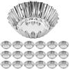 Amosfun 30 mini teglie per crostate: teglie individuali in acciaio inox per crostatine - pirottini in metallo per muffin - piccoli stampi per dessert adatti al forno per bomboniere di nozze e dolcetti
