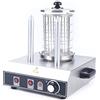 panfudongk Hot Dog Maker da 400 W, 220 V, scaldabagno, 2 spiedini, in acciaio inox, temperatura regolabile