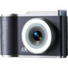 Gettimore Fotocamera Digitale 50MP 4K Video, LCD 2.4 pollici, Zoom 8X, Autofocus, Portatile per Viaggi, Compatibile con 128GB SD Card