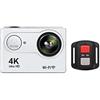 BJdfgE Action camera con stabilizzazione dell'immagine e Ultra HD, mini videocamera impermeabile H9R 4K con accessori(Rosso)