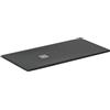 Ideal Standard - Ultra Flat S+, Piatto doccia rettangolare ultrasottile in resina effetto pietra, 160x80cm, Ideal Solid, Scarico lato corto, Nero