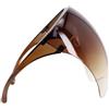 Yhenlovtt Occhiali da sole antivento laterali per schermo in vetro, grandi, con doppio rivestimento per bici, versione visiva, scudo visivo, compatibile con HD (marrone)