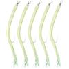Sawhamale 5 ganci per anguilla in acciaio inox per Sabiki, si illuminano al buio con ganci girevoli, esche per acqua salata per pesca notturna, rosso, verde bianco, 14-16 cm (10/0 bianco)