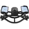 Jlobnyiun Mini macchina per allenamento passo-passo - Attrezzatura per esercizi cardio portatile per gambe e tronco, doppio pedale idraulico, design maniglia stabilità, attrezzatura per il fitness tonificante