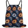 Generic American Football Fun Ball Sport Borsa con Cordoncino Sacca da Palestra Pieghevole Regolabile per Yoga Spiaggia Nuoto Borsa Palestra 36X42Cm
