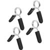 PRETYZOOM Collari a Molla per Bilanciere 25mm in Acciaio Set 4 Pezzi, Clip per Barra Manubri per Fissaggio Pesi Palestra e Sollevamento Forza, Accessori per Allenamento Fitness