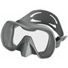 Wsymxuo Maschera Full Face Fibbie Regolabili Maschera Snorkeling in Silicone Anti-Appannamento per Immersione , Grigio