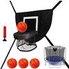 Jlobnyiun Cerchio da basket per trampolino, giocattolo sportivo con 4 palline e pompa ad aria, attacco a morbido per il gioco di cortile, di in famiglia, attività di campo