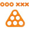 Laikoutd Pratico e coinvolgente Disco Galleggiante Forma Esagonale/Triangolare Adatto per Gioco Lancio per in PVC Semplice Duro