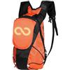 Jlobnyiun Zaino da moto a LED, zaino da trekking a LED, accessorio di sicurezza per sport all'aperto, notte per Trotinette corsa, trekking, ciclismo, campeggio unisex, arancione, Se référer au