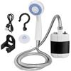 Générique Doccia Portatile Per Il Campeggio - Pompa Da Doccia Elettrica Portatile In ABS Da 5,51 Pollici | Dispositivo Da Bagno Esterno Ricaricabile 1800mAh Risciacquo Ad Alta Pressione Per Animali Domestici