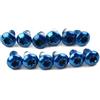 Yhenlovtt Bulloni freno a disco in acciaio inox da 9 mm per bici (confezione da 12) con X per T25 Scre compatibile M5 bloccaggio Torx (blu)