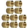 Yhenlovtt Having Cue - Puntali in ottone con punta in ottone, 10 pezzi, strumento di riparazione per stecca da biliardo, compatibile con aste da 95 mm a 12 mm, resistenti, gialle per Mate (12 mm)