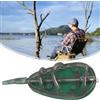 Yhenlovtt Accuracy Green Fis - Alimentatore in linea per pesca alla carpa, gamma di peso da 20 a 100 g, struttura a base piatta per un lancio e una distanza migliorati