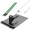 Generic Supporto per bastone di allineamento, da golf portatili, supporto per bastoncini da golf, per giovani adulti, golfisti, all'aperto, casa, ufficio, guida (1 set, nero)