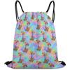 Generic Ball Sloth Rainbow Holographic Borsa Coulisse Sacca con Cordoncino Stringa Pieghevole per Viaggi Donna Nuoto Borsa Palestra 36X42Cm