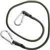 Yhenlovtt Moschettone elastico in metallo per campeggio all'aperto, escursionismo, corda elastica in gomma con ganci per cordino, diametro 6 mm, 30/60/90/120 cm, in alluminio (90 cm)