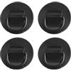 Yhenlovtt Cerotto gonfiabile per kayak, gommoni, gommoni rivestiti e sup, confezione da 4 pezzi, 6 cm, in PVC, con rivestimento multistrato rinforzato in acciaio inox (nero)