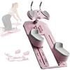 XygZythror Macchina per Allenamento A Gattoni, Twist Stretch Machine, Phone Holder, Whole & Detachable Use, for Abdominal, Waist And Core Training Pink