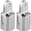 Yhenlovtt Baldacchino da canoa con occhiello superiore in acciaio inox 316 lucidato per kayak, resistente alla ruggine, tappo a vite con pinna da barca (20 mm)