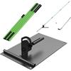 Generisch Supporto per asta di allineamento, accessorio portatile da golf, per allenatori di golf, per adolescenti, adulti, golfisti, all'aperto, casa, ufficio, guida (1 set, nero)