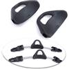 Getdoublerich Tallone per pinne subacquee con cinturino a molla, supporto antiscivolo in gomma per tubo da 12 mm, fibbia a sgancio rapido, accessori per pinne da nuoto, nero, confezione da 2