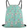 Generic Blue Wooden Easter Eggs Bunny Rabbit Borsa Sportiva Sacca Sportiva Unisex Pieghevole per Viaggi Donna Vita Quotidiana Borsa Coulisse 36X42Cm