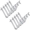 WonJoxel Clip a scatto per kayak, 6/10 pezzi, in acciaio inox, a doppio perno, con bottone a molla, clip per asta da piscina, clip a farfalla per spa, skimmer e spazzole per aspirapolvere, J0MC (6