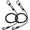Yhenlovtt Guinzaglio a pagaia e guinzaglio per canna da quartetto per pesca elastica di sicurezza, lunghezza fino a 1,8 m, coppia di tappi a molla modificabili (nero/verde) (nero)