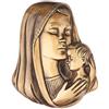 REAL VOTIVA FONDERIE D'ARTE Targa in Bronzo - Madonna con Bambino - Finitura Bronzo Lucido (cm 17x14) [P.06.1767/17]
