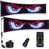 JDVOOTD Scritta LED Personalizzabile, 37x9.2cm Pannello LED Scritte Flessibile con Sincronizzazione, Insegne Luminose LED per Finestrini Auto, Controllo App, USB (2 Pezzi)