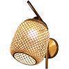 Generic Lampade da parete in vimini, lampada da parete in bambù con paralume in rattan naturale, ideale per camera da letto, soggiorno, ristorante, bar, decorazione corridoio, base E27