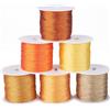 PH PandaHall PandaHall 6 Rotoli Fili da Ricamo 0,4mm Filo Metallico 6-Strati Arancione Giallo Filo per Perline Filo da Cucito per Chiacchierino Trapuntatura Braccialetti dell'Amicizia Creazione di Gioielli