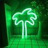 ENUOLI Palm Tree Neon Light Light Tree a forma di alte Night Night Light Verde Segni al neon USB e batteria Appeso Segnali al neon per il compleanno Party Party Camera per bambini Camera da letto