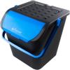 Ecoplast, Pattumiera per Raccolta Differenziata, con Doppia Apertura, Flessibile, Indeformabile e Impilabile, Resiste a Tutte le Temperature, Per Interni ed Esterni, Color Blu, 28 L, Made in Italy