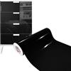 DecoMeister Pellicola Adesiva Tinta Unita per Mobili 50x500 cm - Carta Adesiva Lavabile per Cucina e Bagno - Ideale per Rinnovare Armadi, Tavoli e Porte - Nero Lucido