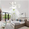 ATEEZ Ventilatore da Soffitto con Luce Silenzioso Led Dimmerabile con Telecomando Motore Reversibile Camera Plafoniera con Ventilatore da Soffitto 6 Velocità Lampadario Ventilatore per Soggiorno
