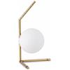B·LED BARCELONA LED BARCELONA LED Lampada Da Tavolo OCTO Sfera Vetro E27 Oro | Diffusore sferico opalino, alluminio satinato, luce morbida, stile retrò, formato compatto, complemento d'arredo