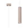 FOSKE Vela Line - Lampadario Camera da Letto Tortora in Alluminio, GU10 Max 10W, Design Scandinavo, Lampada a Sospensione Singola per Soggiorno e Corridoio