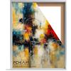 PCH[art] Cornice con giunti nascosti in effetto alluminio per tele su telaio a cuneo|Dimensioni: 70x100 cm| Cornice senza vetro e pannello posteriore