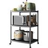 PTTRNS Carrello da Cucina Nuovo portaoggetti da cucina, forno a microonde, cuociriso elettrico, porta friggitrice ad aria, portaoggetti mobile e regolabile Rack di Stoccaggio Mobile ( Color : A , Size : 60cm