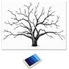 SZLIFE Wedding Thumbprint Tree Firma Ospiti Albero delle Impronte Libro degli Ospiti Tela Decorativo Materiale Canvas Adatto per Matrimonio Festa Anni, Blu