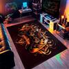 PEIHUODAN Tappeto Camera Da Letto Gaming Graffiti Adolescenti Ragazzo Tappeto Salotto Gamer 3D Anime Gaming Tappeti Stanza Gaming Divano Comodino Lavabile Grande Antiscivolo Morbido (Arancia,140x200cm)