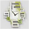 Giallobus - Orologio Bilay - Axia - Legno Mdf - Premium 25,5x30 - - 27 - Green pastel - Artigianale Made in Italy - Silenzioso - Idea regalo - Moderni doppio livello