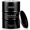 M&SENSE Candela Profumata Legno di Oud, Candela in Cera di Soia Naturale, Formato Grande 600g, Lunga Durata 120 Ore, Aromaterapia per la Casa, Regalo Rilassante Unisex