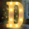 Fancysky Lettere LED da 22 cm, Lettere Luminose Led, Adatte per Proposte di Matrimonio, Festival, Feste e altri Eventi per Creare un'atmosfera Romantica e Accogliente (D)
