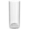 KORAT Vaso in Vetro Rigato Trasparente Cilindro - Diametro 10 cm Altezza 35 cm - Design Elegante Cilindrico per Fiori Freschi e Secchi - Decorazione Matrimonio (10x10x35 Cm)
