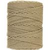 GOHOF Corda macramè 4 mm x 300 m di cotone di alta qualità, corda macramè intrecciata a 4 fili, uno dei materiali più perfetti per l'arte macramè, filo di cotone senza sostanze chimiche (cachi scuro)