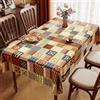 FANSU Tovaglia Cerata da Esterno Impermeabile, Tovaglia Plastificata Rettangolare Antimacchia Copritavolo Giardino PVC Stile Vintage Proteggi Tavolo per Feste Giardino (Stile Patchwork,120x180cm)